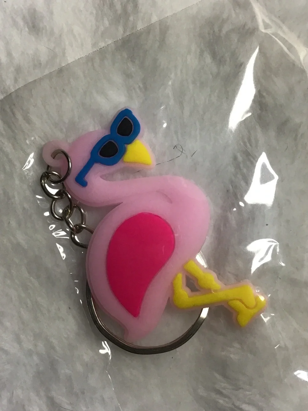 Pink Flamingo Key & Card Holder Charm - Unbranded